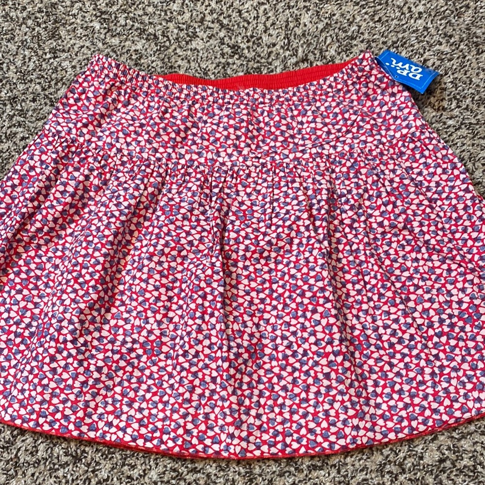 DPAM Reversible Heart Skirt red/navy blue/white